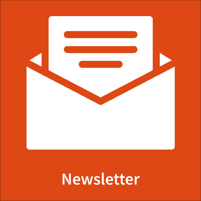 Newsletter icon with link to registration to the newsletter