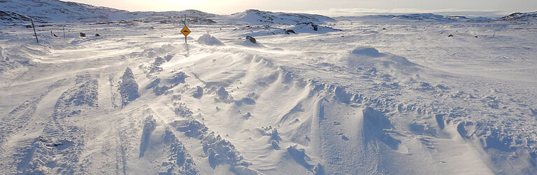Feldforschungsfoto aus Iqaluit, Kanada mit Link zu Forschungsbildern